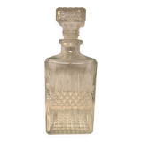 Moulded glass whisky decanter, 1970
