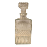Moulded glass whisky decanter, 1970