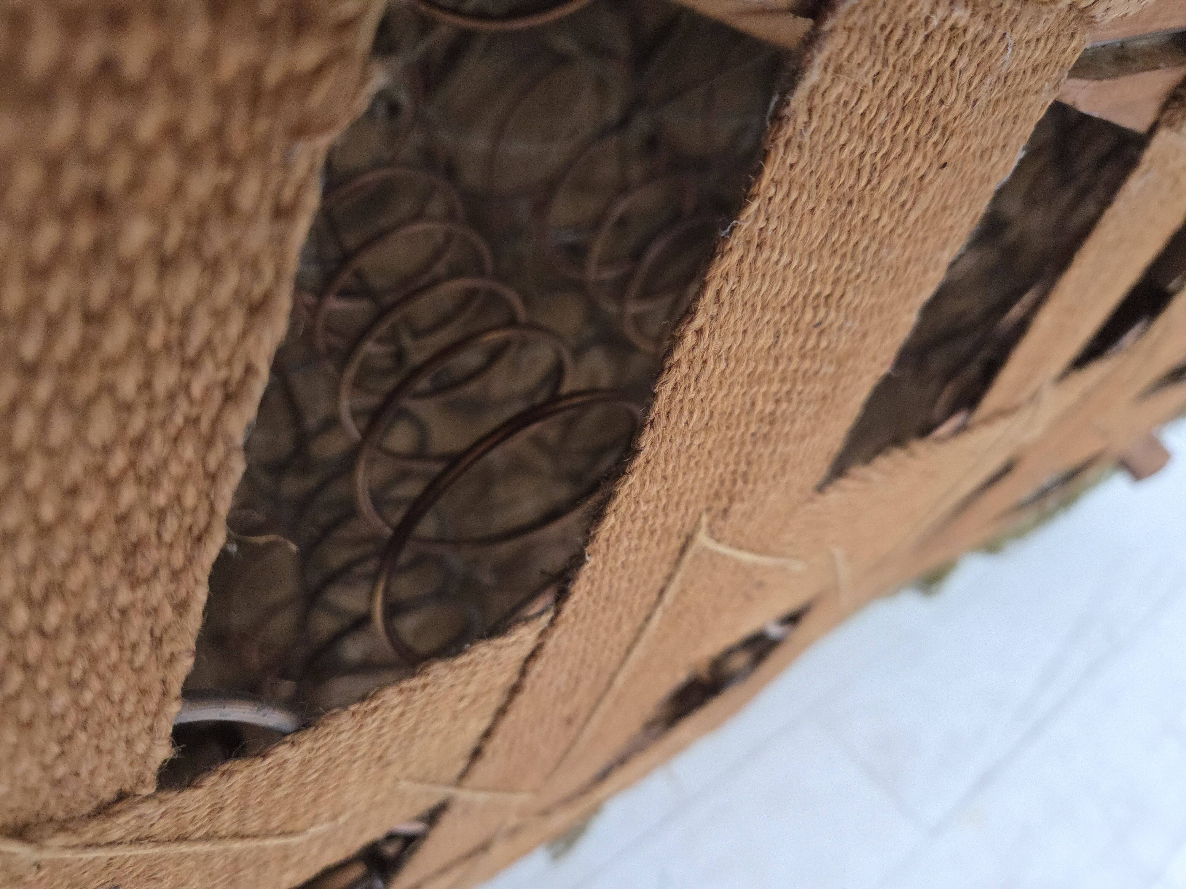 1960s, Danish 2-seater "Banana" sofa, original green furniture velour.