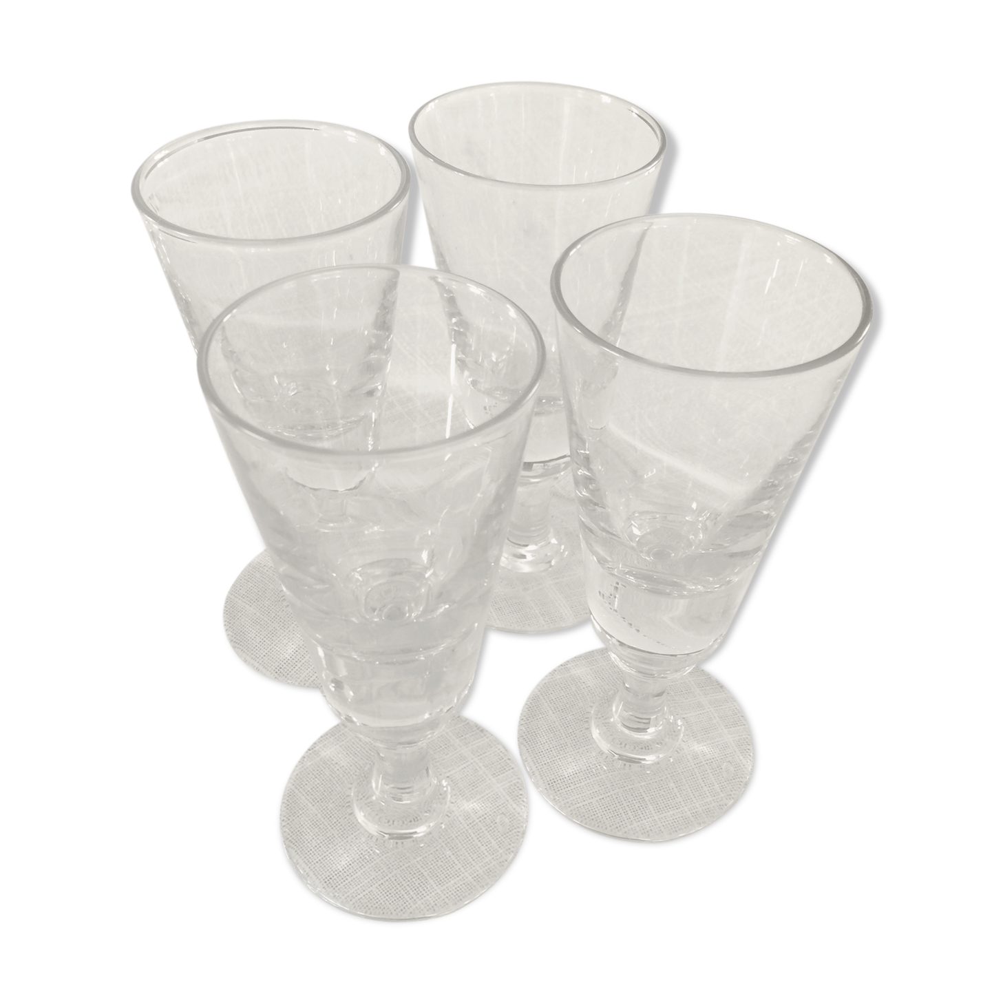 Series of absinthe glasses