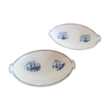 Pair of ravines, Dutch earthenware, early XX
