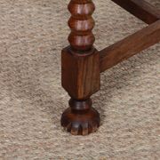 Set of 6 rush-seated chairs in solid oak, 1940.