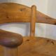 Pair armchairs and table in patinated pine  Rainer Daumiller attr., 1960s