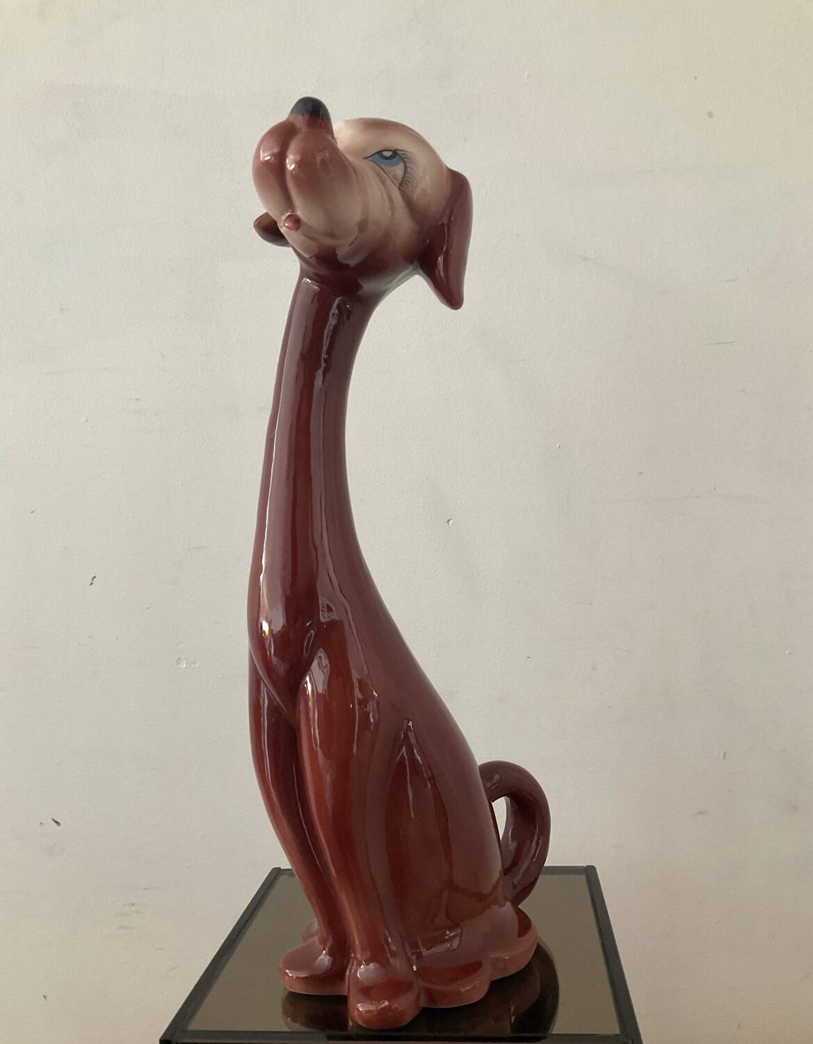 Grand chien en céramique Italy vintage années 70