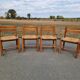 Set of 4 elm chairs from the Regain house.