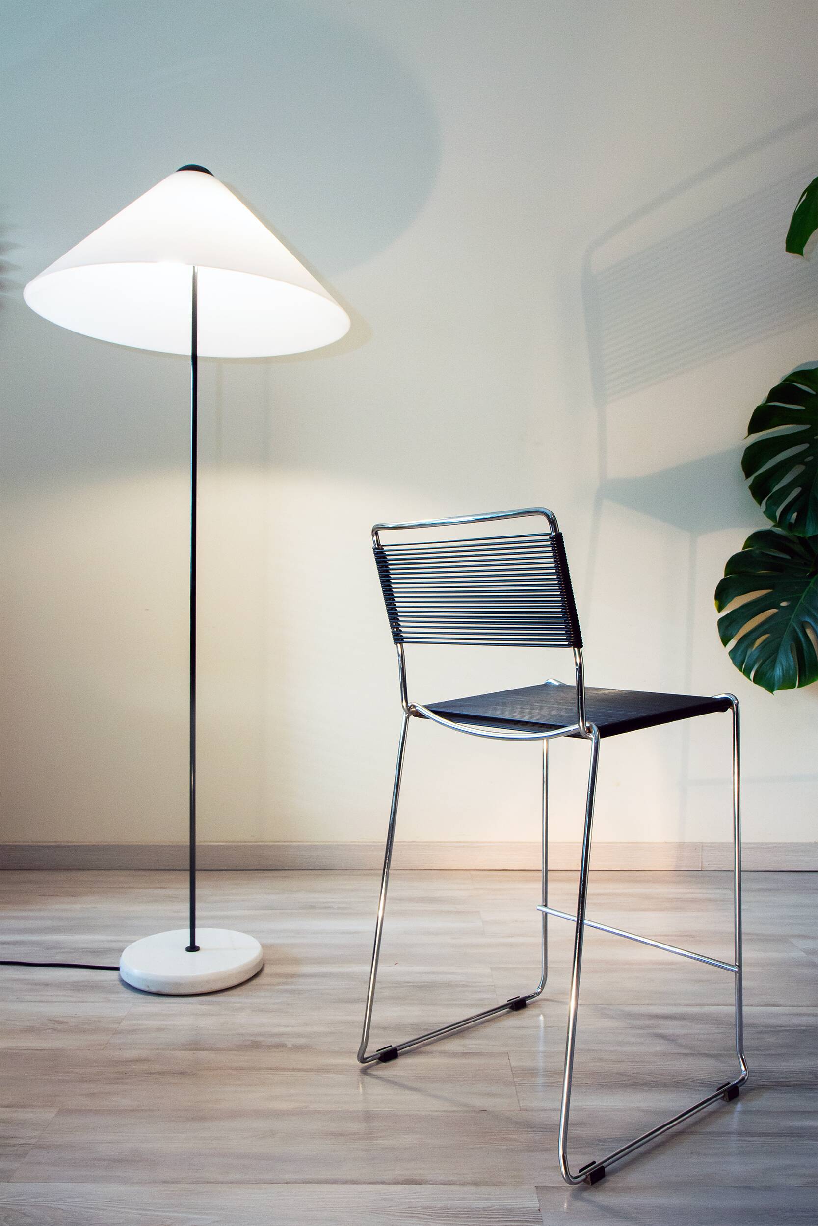 Chaise haute spaghetti dans le goût de Giandomenico Belotti, 1980