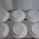 Set of 6 flat ceramic plates