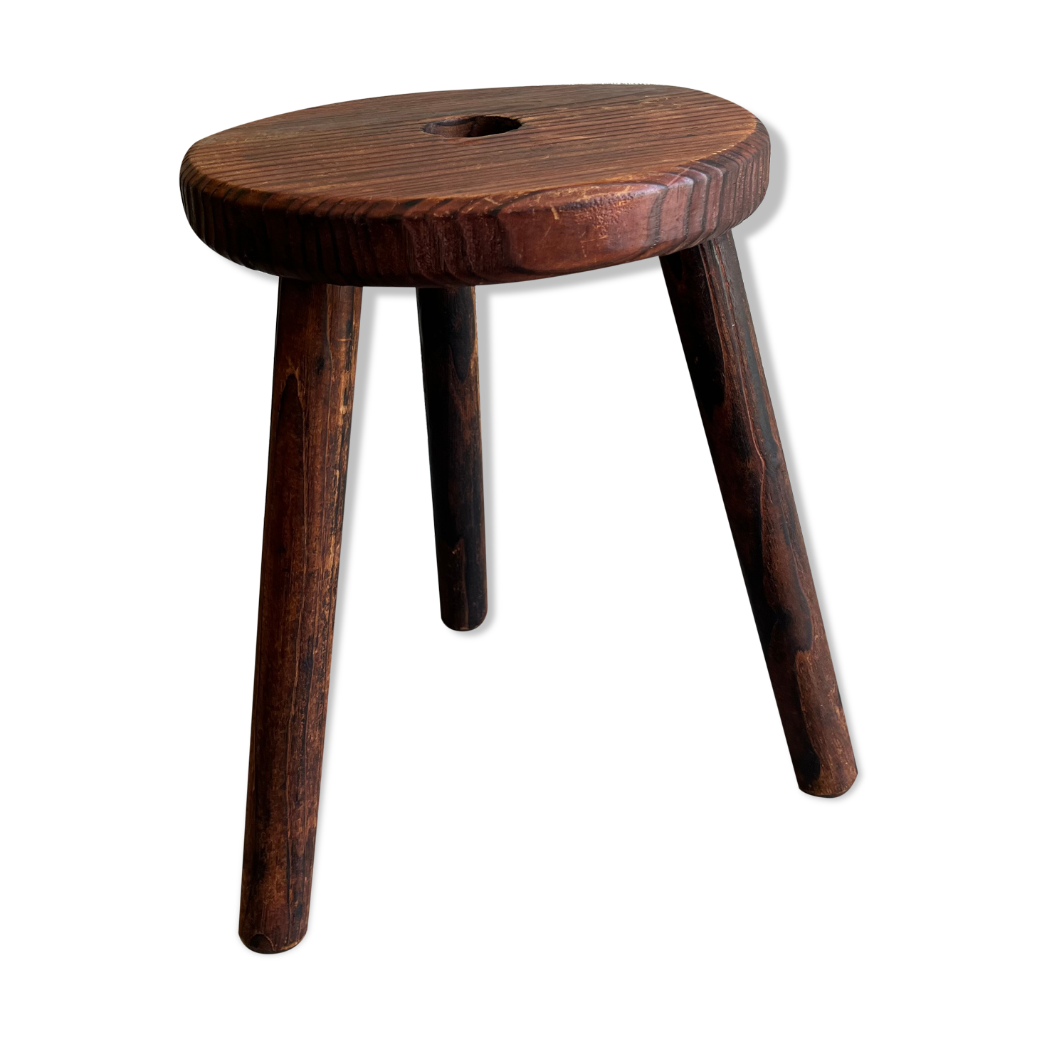 Tabouret tripode bois