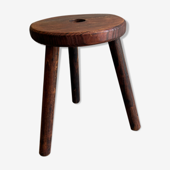 Wood tripod stool