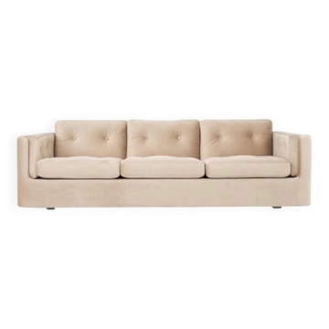 Sofa BERGEN beige velour, Scandinavian design