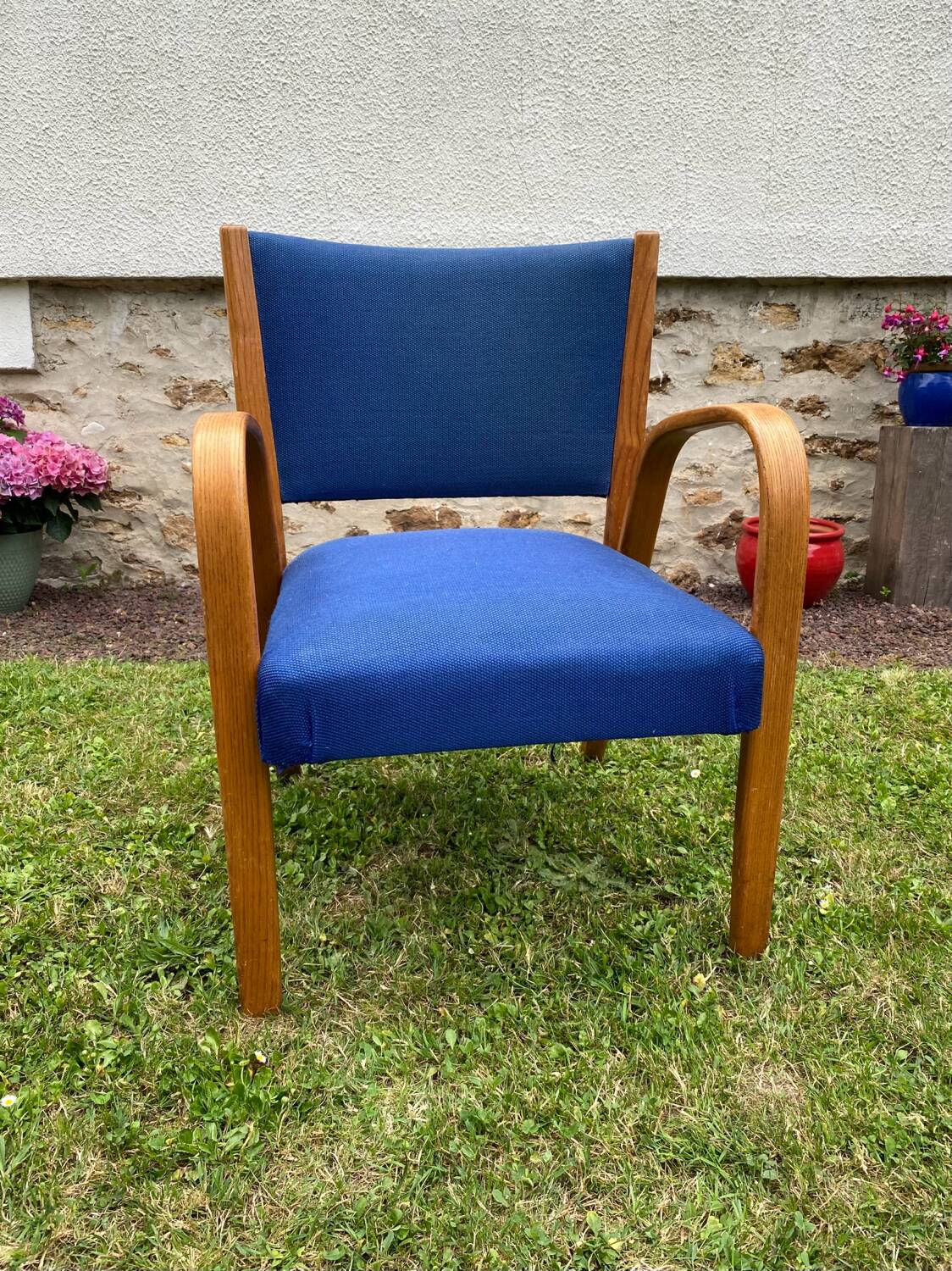 Pair of Bow Wood armchairs