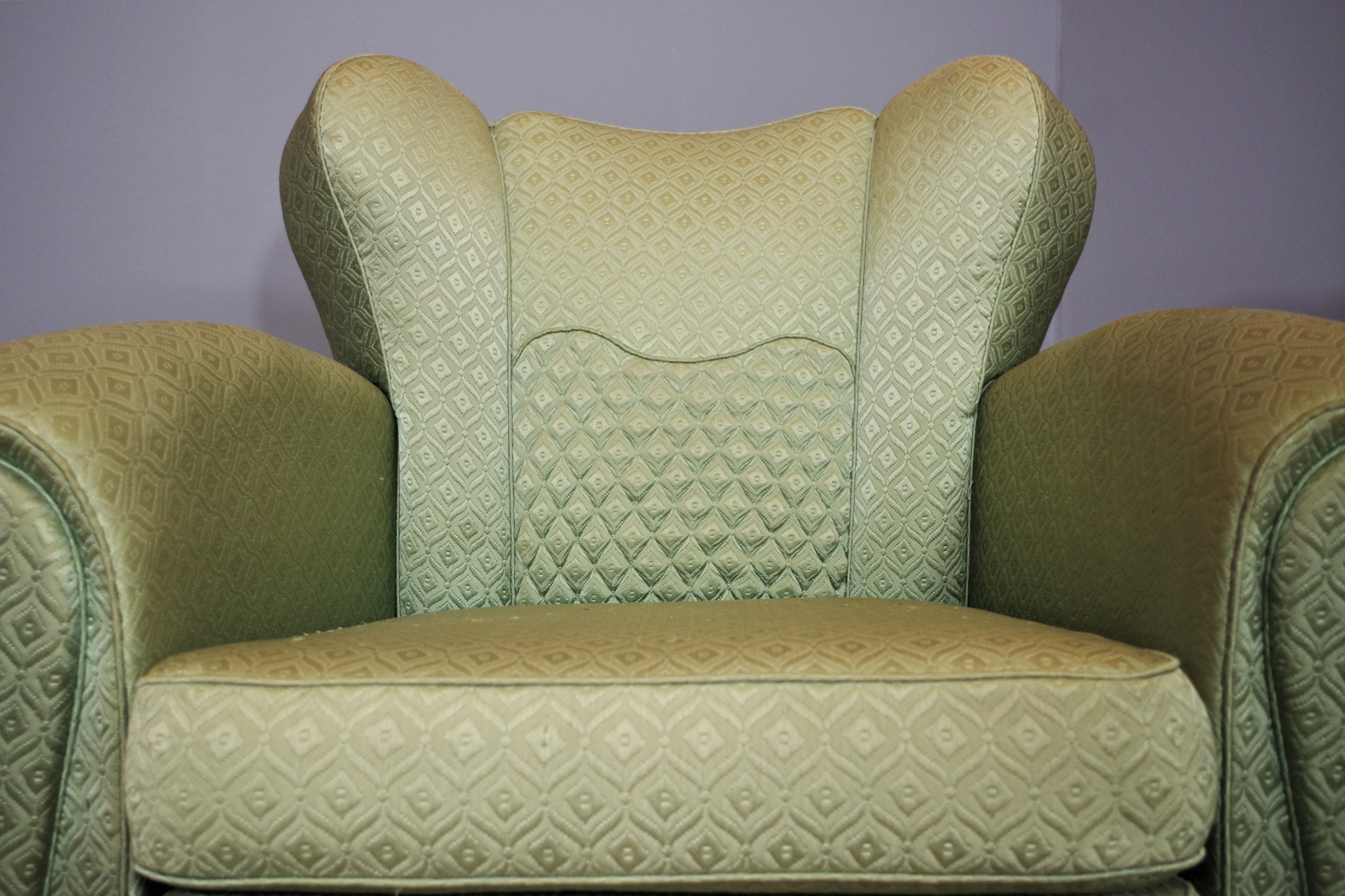 Fan-shaped armchairs set of 2