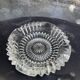 Set of two elegant vintage transparent glass and crystal ashtrays