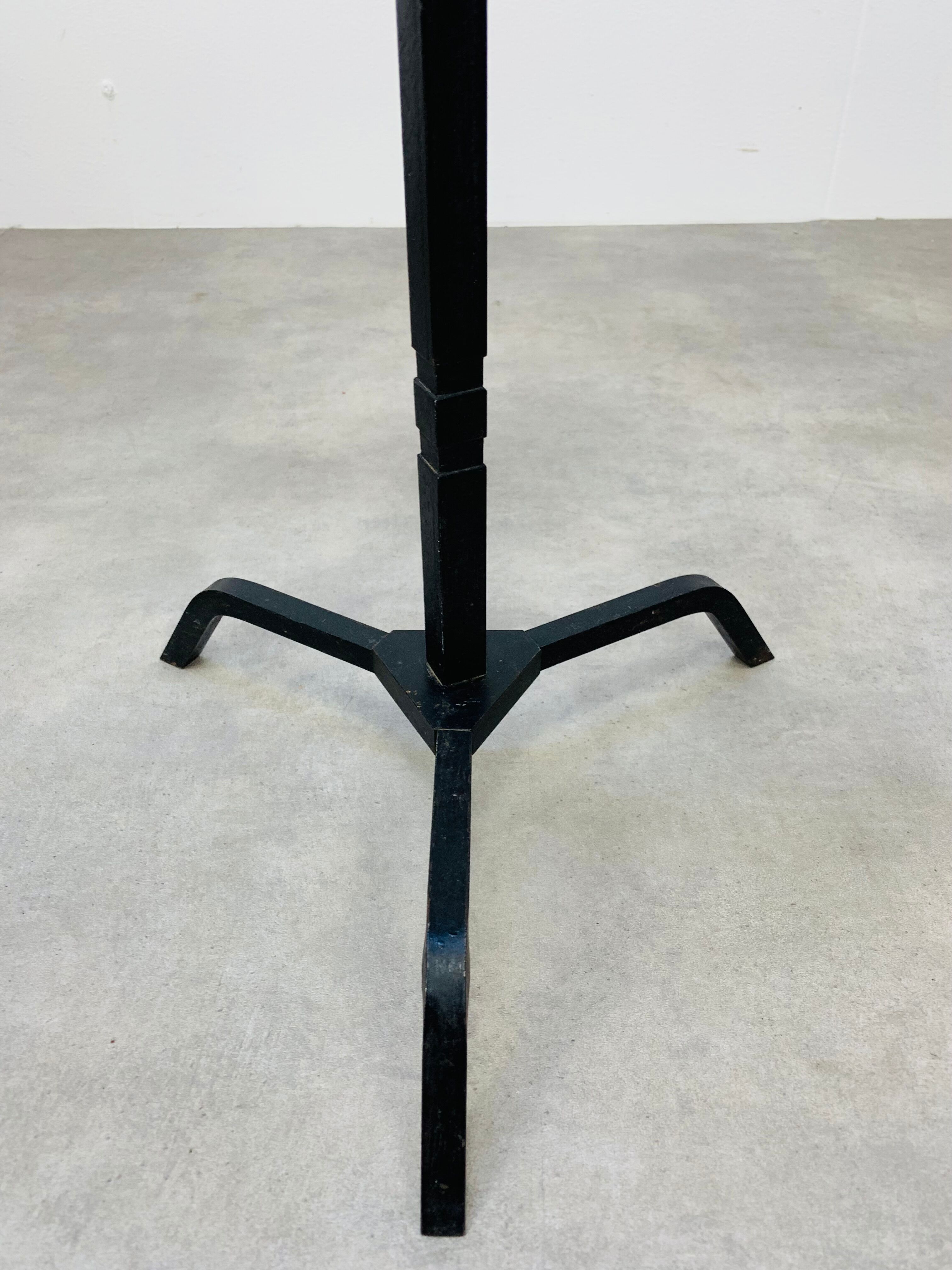 Bougeoir pique cierge brutaliste fer forgé 69 cm