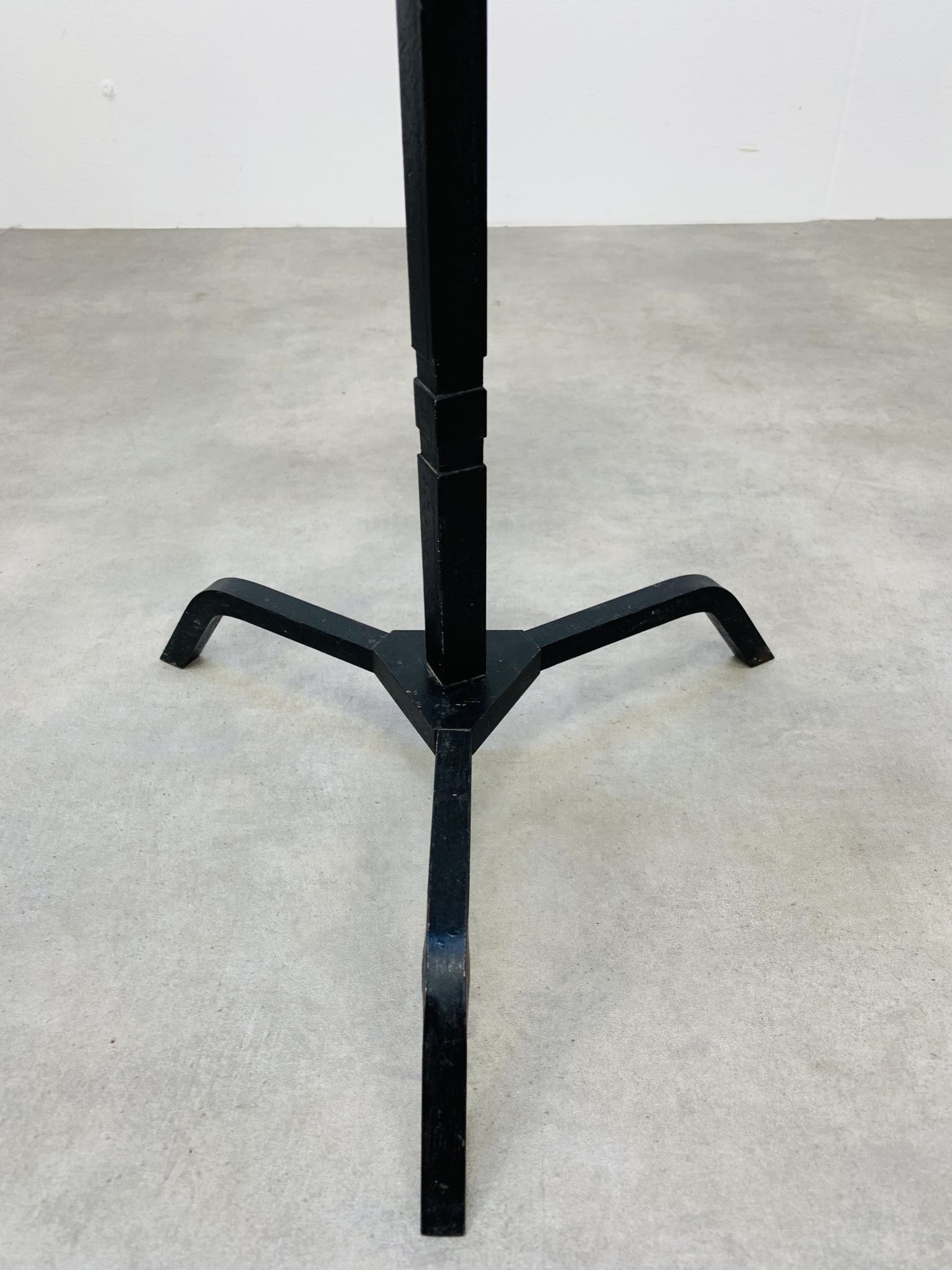 Bougeoir pique cierge brutaliste fer forgé 69 cm