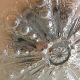Round ceiling lamp in bubbled glass vintage 60s-70s