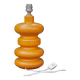 Bedside lamp, vintage table lamp, orange ceramic lamp with plastic lampshade, 70's
