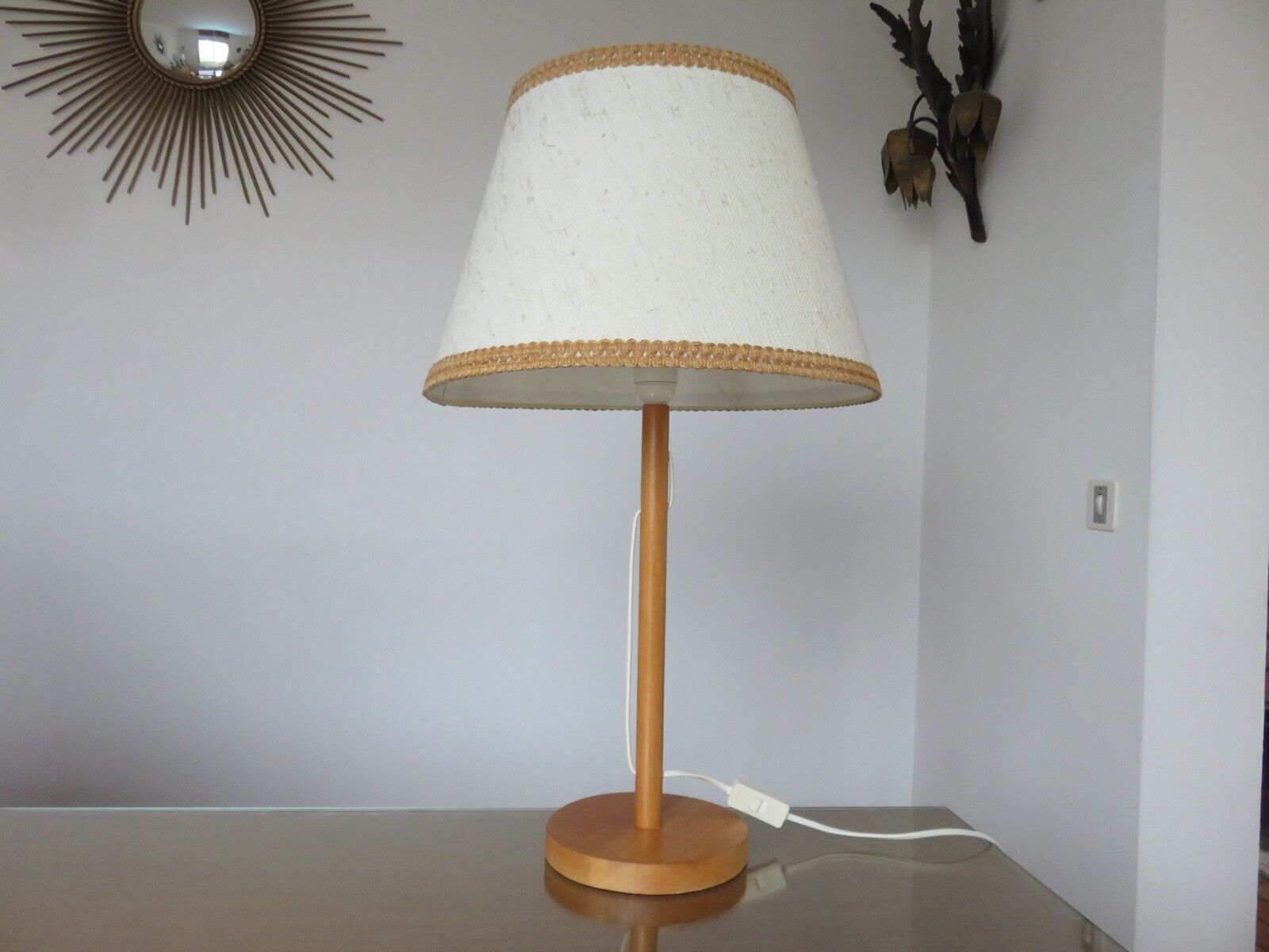 Scandinavian wooden lamp Denmark 1980