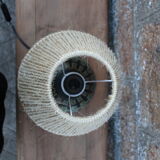Ceramic lamp and rope shade