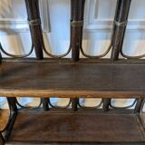 Pair of rattan shelves