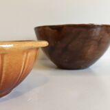 Lot of 3 old eared and artisanal bowls