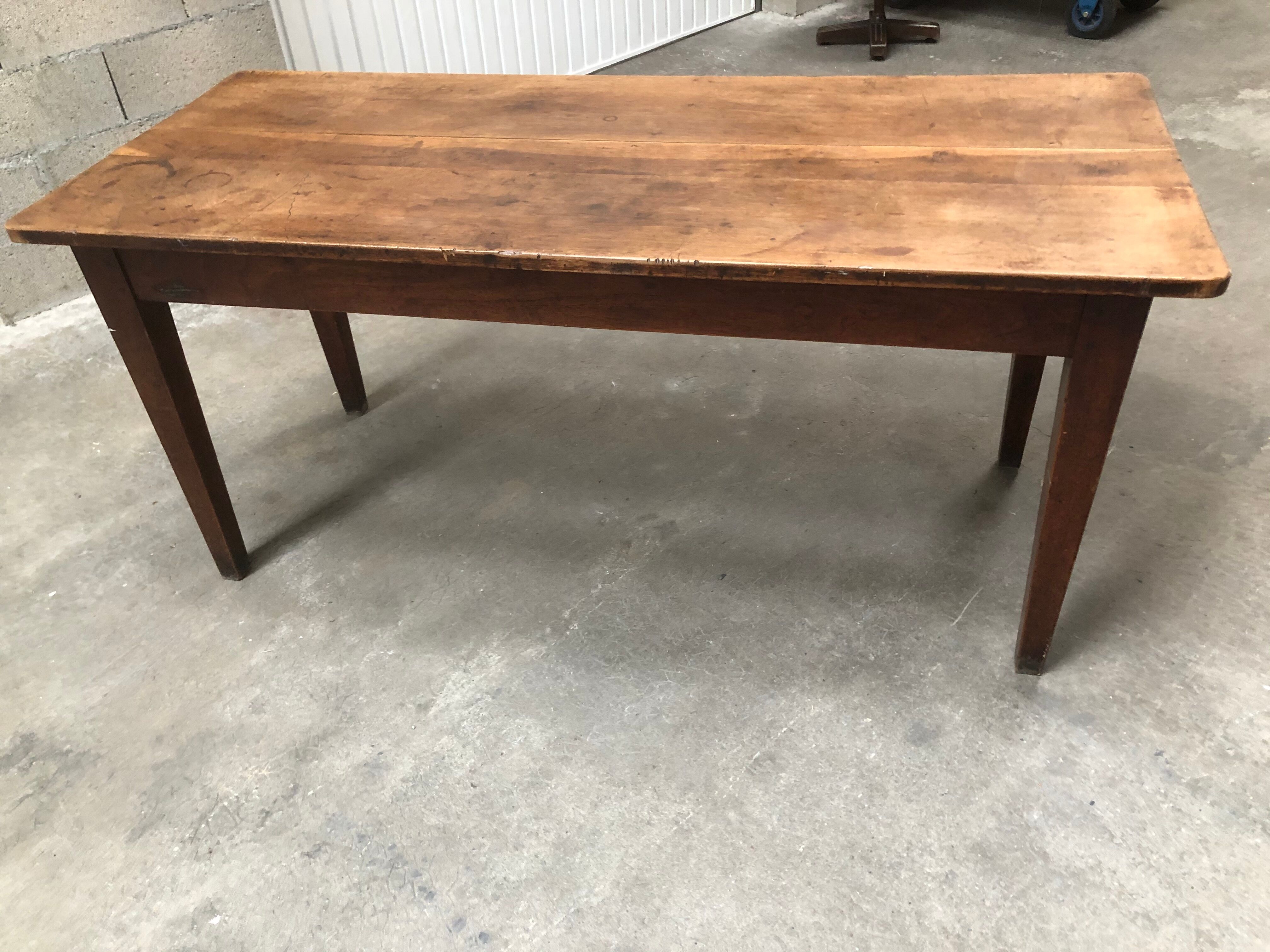 large walnut bistro table