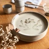 Set of 6 handmade plates