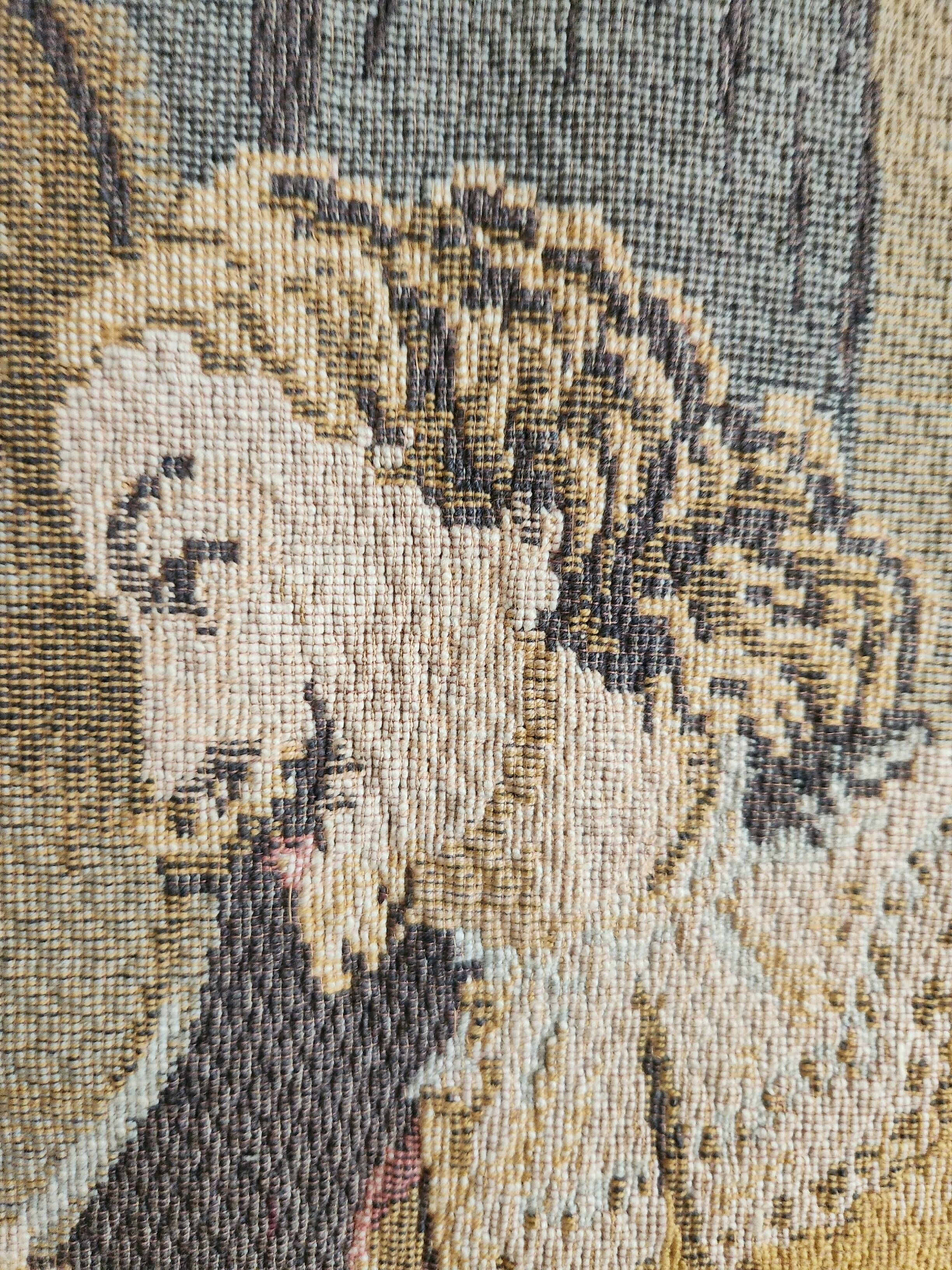 French wall tapestry Gobelin Tapestry "Jolly Men" "After Rembrandt"