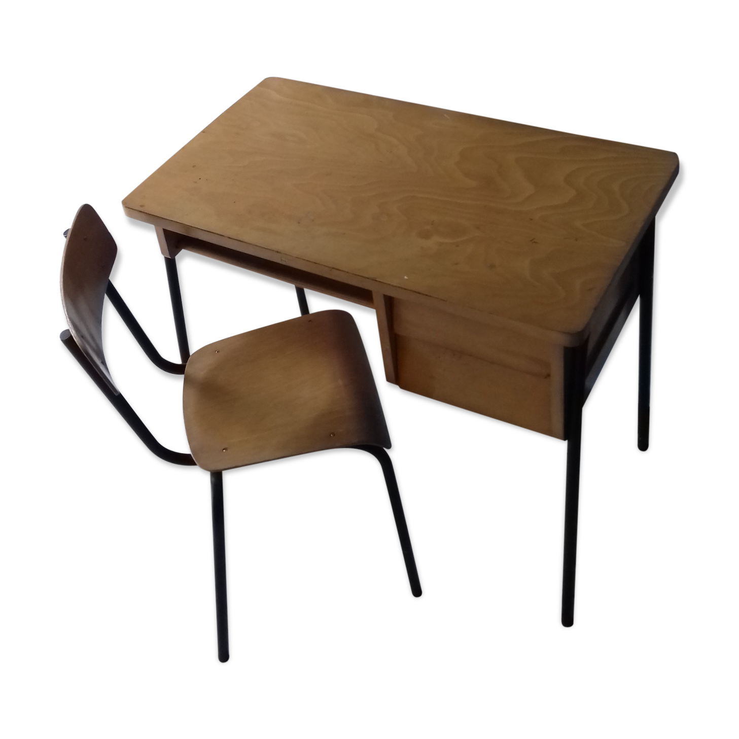 Bureau bois et chaise