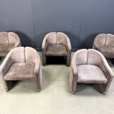 PS142 Easy Chairs by Eugenio Gerli for Tecno, 1970s - set of 5