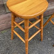2 tabourets de bar scandinave vintage Pin Sapin style Montagne