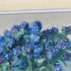 Table Painting on cardboard still life bouquet Maurice Catau Nancy 1954