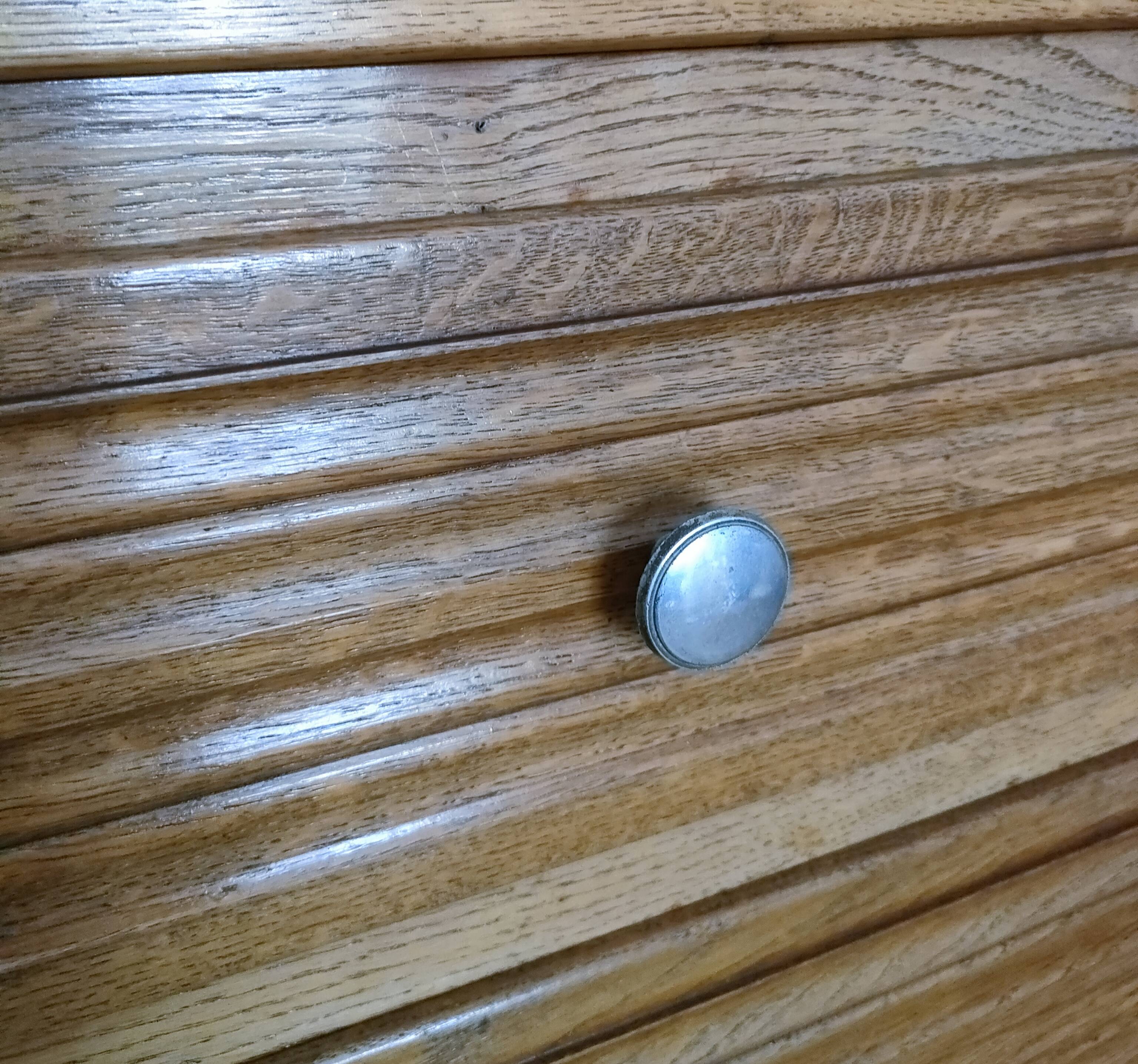 chest of drawers oak five drawers 1950s