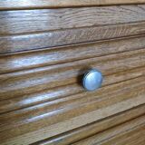 chest of drawers oak five drawers 1950s