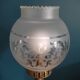 Bedside lamp living room globe glass sandblasted base brass old vintage dp 0322015