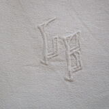 12 large old damask towels, monogrammed:60x50cm