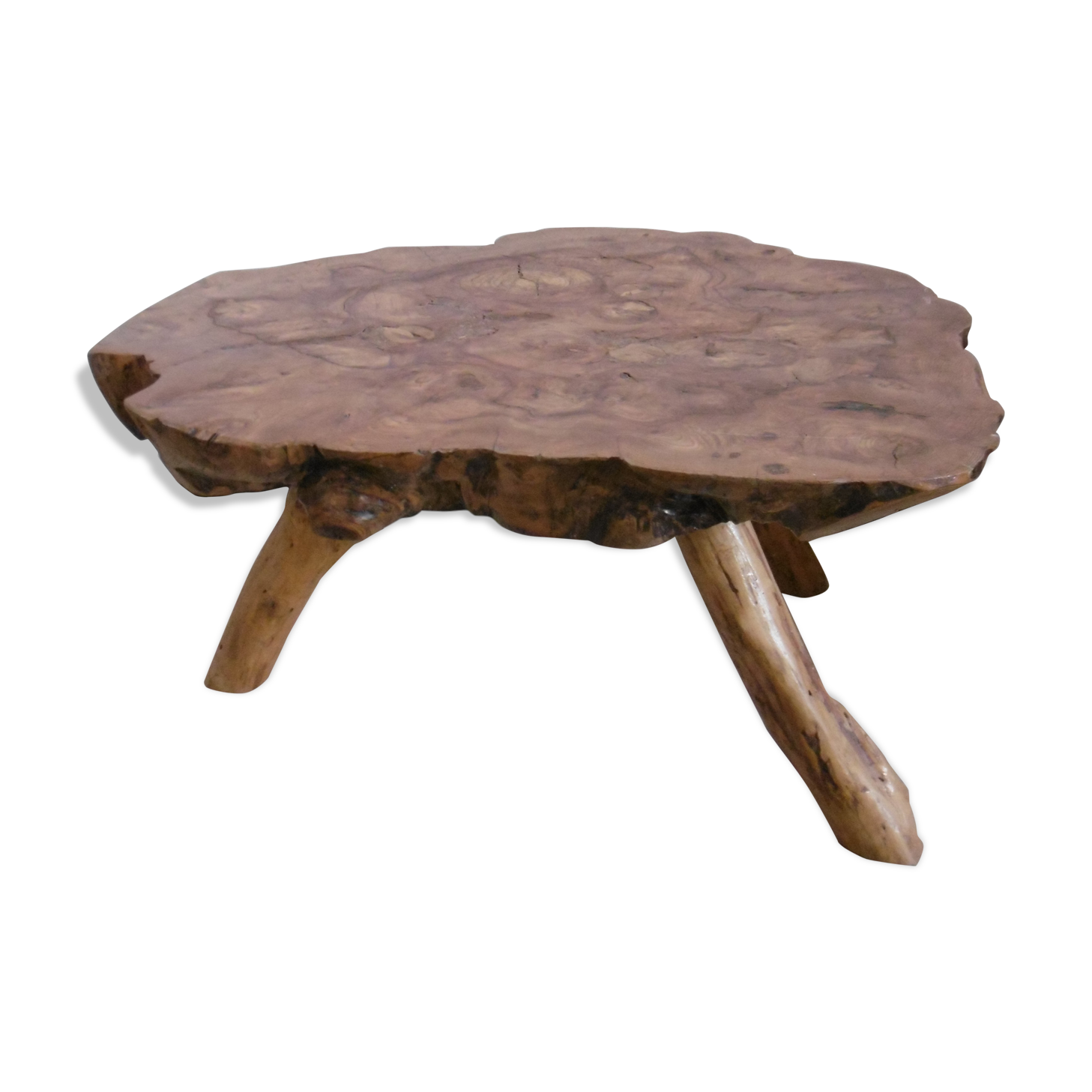 Coffee table in solid elm wood