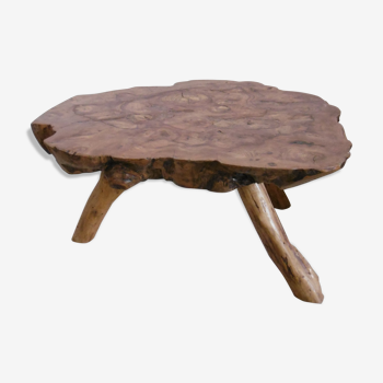 Coffee table in solid elm wood