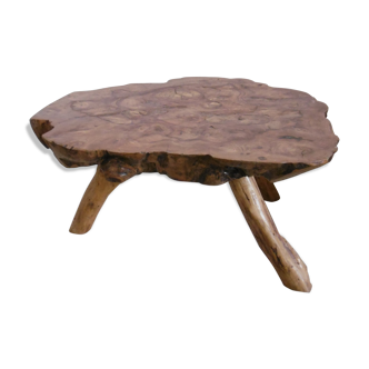 Coffee table in solid elm wood