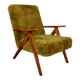 Vintage armchair B-310 VAR vintage khaki / olive long hair Rudy Lis