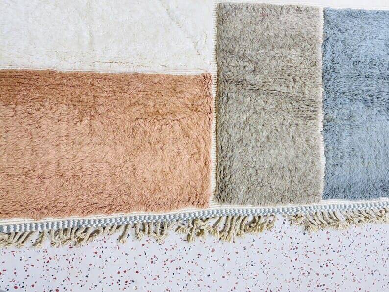 Handmade pure wool rug, traditional size 100 x 200 cm.