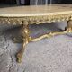 Table basse en bronze et marbre années 1960