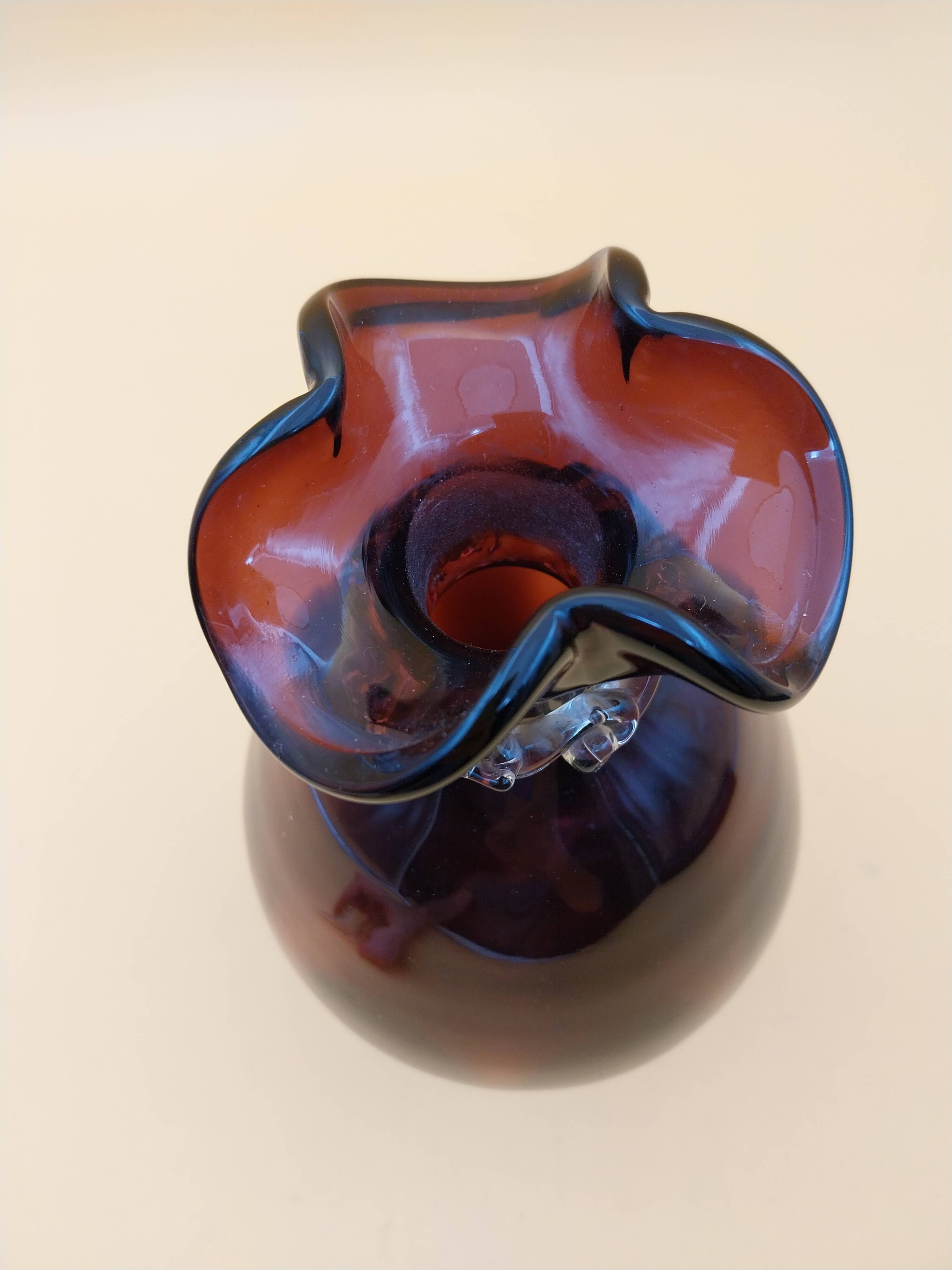 Tripod glass carafe Murano bottle