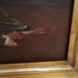 Oil on canvas bouquet of roses