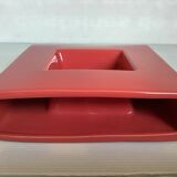 Large cubic coral vase