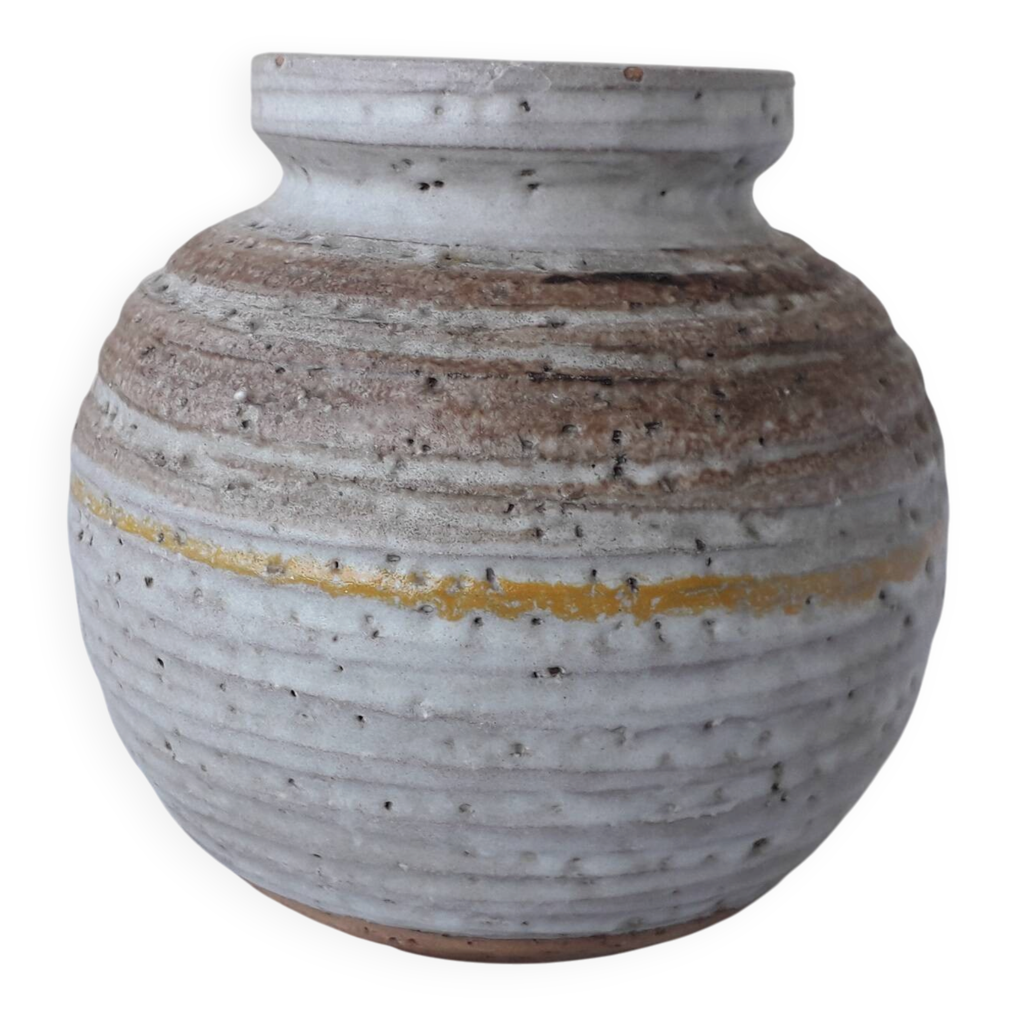 Vase boule en grès