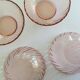 Lot of 4 pink glass cups