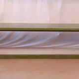Ancien banc en teck birman patine verte d'origine
