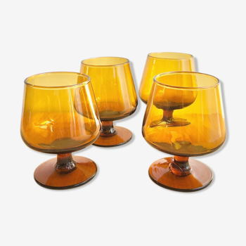 Verres à cognac ambré