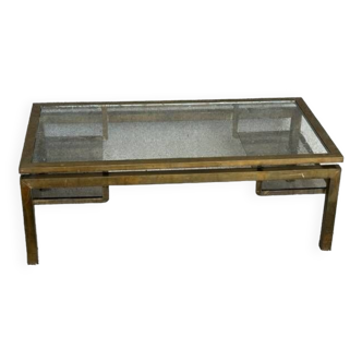 Golden brass coffee table